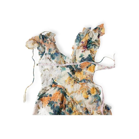 NWT Anthropologie Floral Lace Midi Dress Size 4 Multicolor Lightweight Boho - Picture 9 of 11